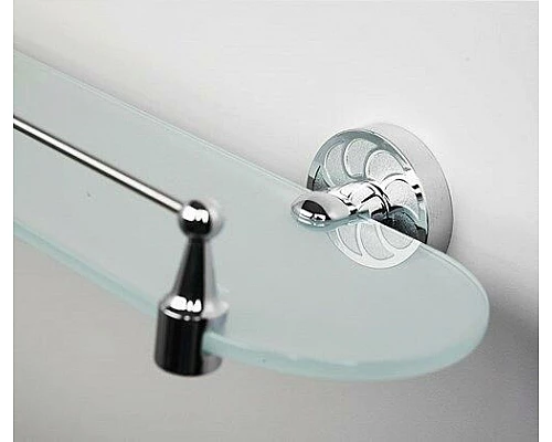Заказать Стеклянная полка WasserKRAFT Isen K-4044 Хром в магазине сантехники Santeh-Crystal.ru