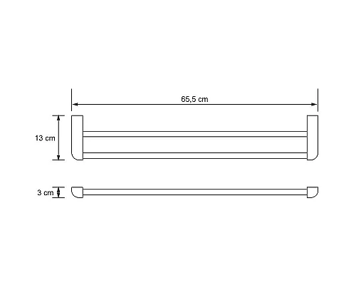 Купить Полотенцедержатель WasserKRAFT Kammel K-8340W двойной Белый матовый в магазине сантехники Santeh-Crystal.ru