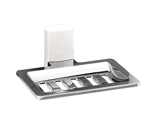 Заказать Мыльница WasserKRAFT Leine K-5069W Хром Белая в магазине сантехники Santeh-Crystal.ru