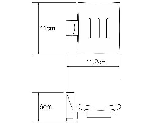 Заказать Мыльница WasserKRAFT Leine K-5029W Хром Белая в магазине сантехники Santeh-Crystal.ru