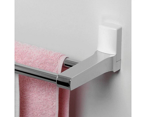 Заказать Полотенцедержатель WasserKRAFT Leine K-5040W двойной Хром Белый в магазине сантехники Santeh-Crystal.ru