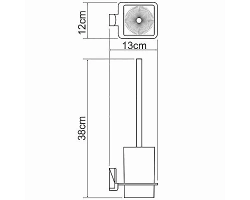 Приобрести Ершик для унитаза WasserKRAFT Leine K-5027 Хром в магазине сантехники Santeh-Crystal.ru