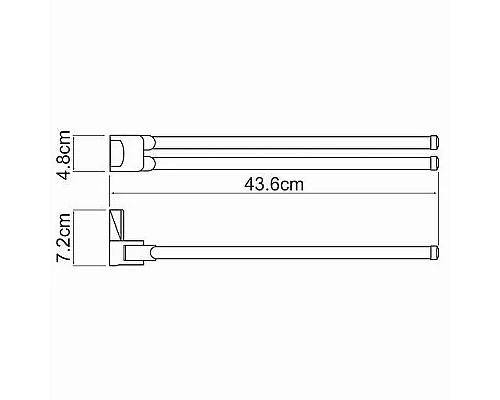 Заказать Полотенцедержатель WasserKRAFT Leine K-5031 поворотный Хром в магазине сантехники Santeh-Crystal.ru