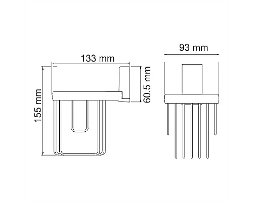Купить Держатель освежителя воздуха WasserKRAFT Lopau K-6045 Хром в магазине сантехники Santeh-Crystal.ru