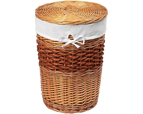 Приобрести Корзина для белья WasserKRAFT Main WB-410-L с крышкой Светло-коричневая в магазине сантехники Santeh-Crystal.ru