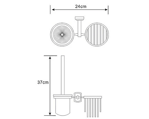Купить Ершик для унитаза с держателем освежителя воздуха WasserKRAFT Oder K-3035 Хром в магазине сантехники Santeh-Crystal.ru