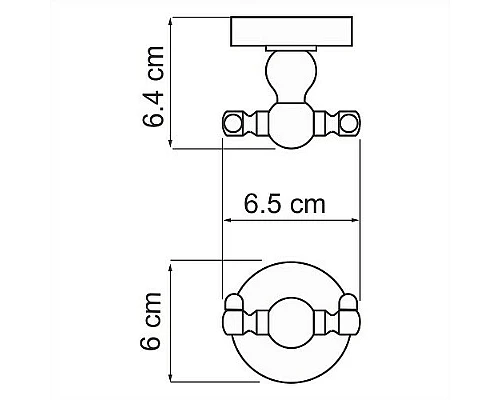 Заказать Двойной крючок WasserKRAFT Regen K-6923D Хром в магазине сантехники Santeh-Crystal.ru