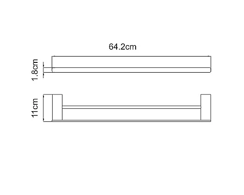 Приобрести Полотенцедержатель WasserKRAFT Sauer K-7940 двойной Золото в магазине сантехники Santeh-Crystal.ru
