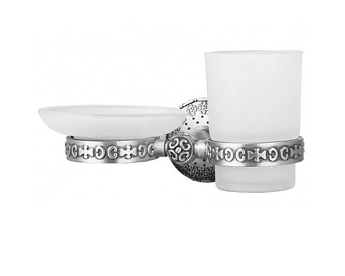 Купить Держатель мыльницы и стакана ZorG SL AZR 21 SL Серебро в магазине сантехники Santeh-Crystal.ru
