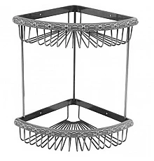 Угловая полка двойная ZorG SL AZR U-4 SL Серебро