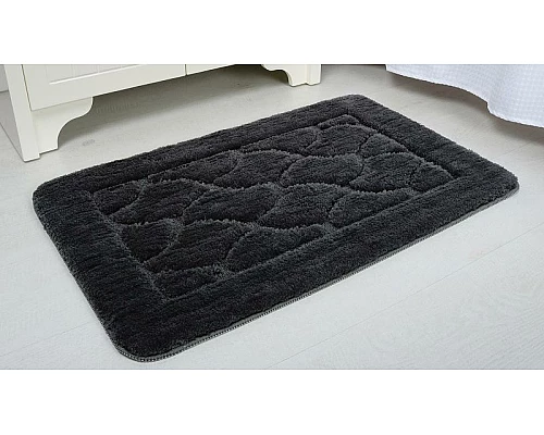 Купить Коврик для ванной комнаты Fixsen Link FX-5002V 50x80 Графит в магазине сантехники Santeh-Crystal.ru