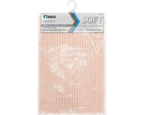 Приобрести Коврик для ванной комнаты Fixsen Soft FX-4001B 40х60 Розовый в магазине сантехники Santeh-Crystal.ru