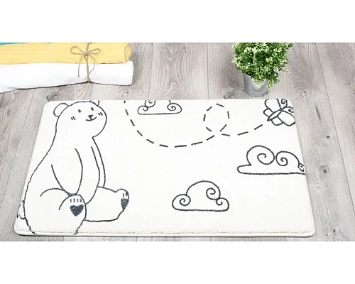 Приобрести Коврик для ванной комнаты Fixsen Teddy Air 50x80 FX-6001T Белый в магазине сантехники Santeh-Crystal.ru