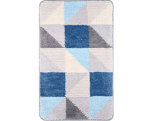 Приобрести Коврик для ванной комнаты Fixsen Visa 80х50 FX-5005X Серый Голубой в магазине сантехники Santeh-Crystal.ru