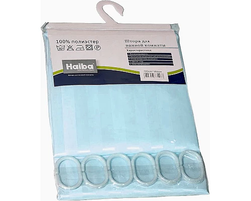 Приобрести Штора для ванны Haiba HB74004 Голубая в магазине сантехники Santeh-Crystal.ru