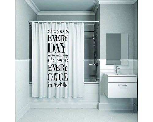 Приобрести Штора для ванны Iddis Basic B06P218i11 2000x1800 Чб в магазине сантехники Santeh-Crystal.ru