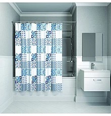 Штора для ванны Iddis Basic B03P118i11 1800x1800 Синий