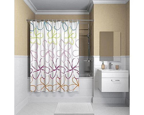 Приобрести Шторка для ванны Iddis Basic 200x180 B18P218i11 Разноцветная в магазине сантехники Santeh-Crystal.ru