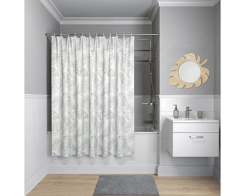 Приобрести Шторка для ванны Iddis Basic 200x240 B48P218i11 Белая Зеленая в магазине сантехники Santeh-Crystal.ru