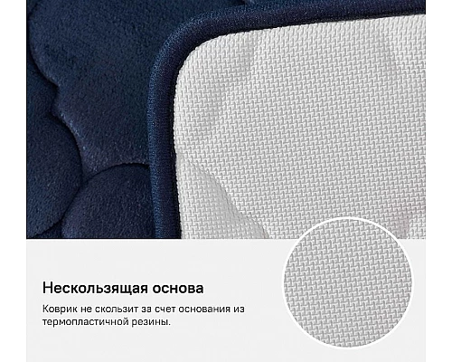 Купить Коврик для ванной комнаты Iddis Basic 50х80 B20P580i12 Темно-синий в магазине сантехники Santeh-Crystal.ru