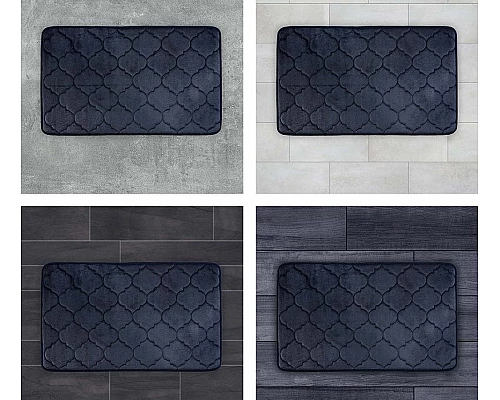 Купить Коврик для ванной комнаты Iddis Basic 50х80 B20P580i12 Темно-синий в магазине сантехники Santeh-Crystal.ru