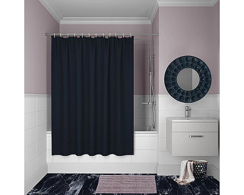Купить Штора для ванны Iddis Basic 180х200 B69P218i11 Синяя в магазине сантехники Santeh-Crystal.ru