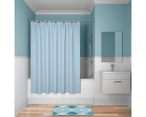 Заказать Штора для ванны Iddis Basic 180х200 B70P218i11 Голубая в магазине сантехники Santeh-Crystal.ru