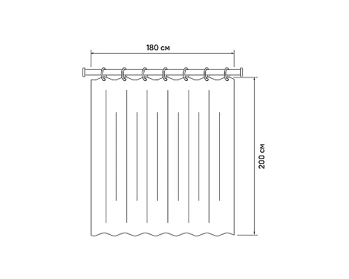 Заказать Штора для ванны Iddis Basic 180х200 B70P218i11 Голубая в магазине сантехники Santeh-Crystal.ru