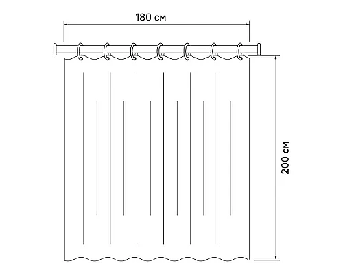 Заказать Штора для ванны Iddis Promo 180х200 P03PE18i11 Темно-серая в магазине сантехники Santeh-Crystal.ru