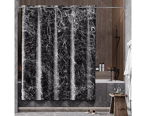 Купить Штора для ванны WasserKRAFT Aland 200х200 SC-85105 Черная в магазине сантехники Santeh-Crystal.ru