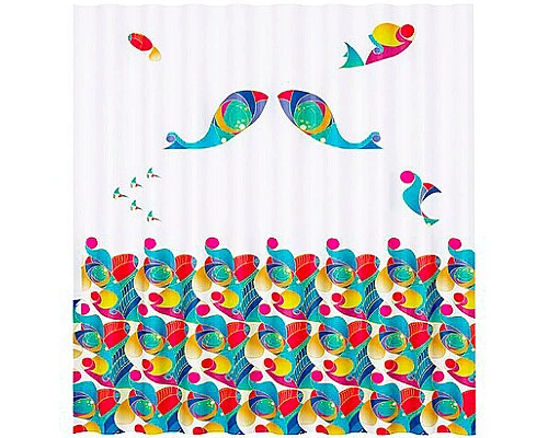 Приобрести Штора для ванны WasserKRAFT Berkel 180х200 SC-68101 Море в магазине сантехники Santeh-Crystal.ru