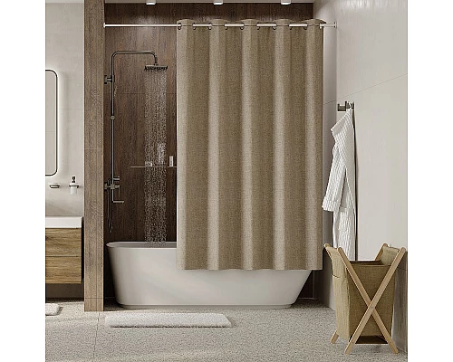 Приобрести Штора для ванны WasserKRAFT Isen 200х200 SC-40102 Бежевая в магазине сантехники Santeh-Crystal.ru