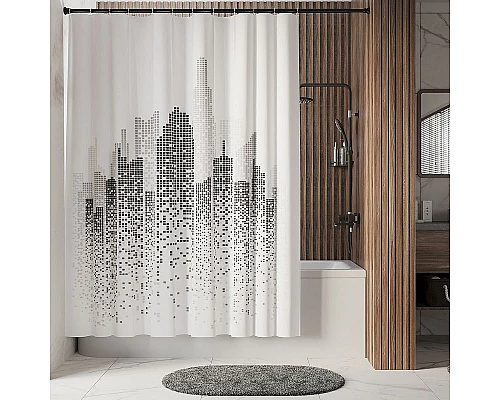 Купить Штора для ванны WasserKRAFT Leine 180х200 SC-38101 Белая в магазине сантехники Santeh-Crystal.ru