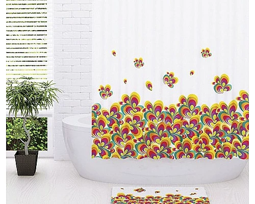 Приобрести Штора для ванны WasserKRAFT Leine 180х220 SC-50101 Мультицвет в магазине сантехники Santeh-Crystal.ru