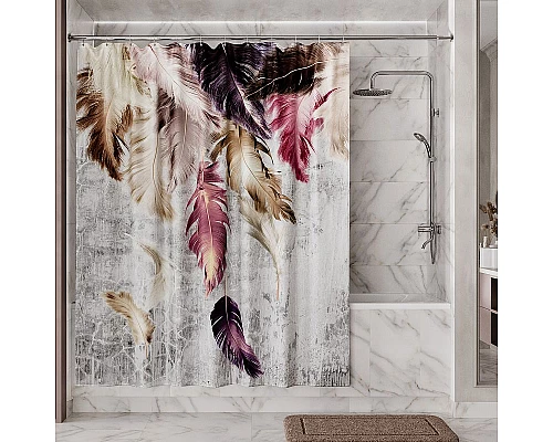 Купить Штора для ванны WasserKRAFT Rossel 180х200 SC-57103 разноцветная в магазине сантехники Santeh-Crystal.ru