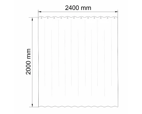 Заказать Штора для ванны WasserKRAFT Vils 240х200 SC-10203 Белая в магазине сантехники Santeh-Crystal.ru