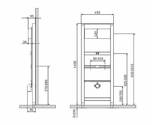 Заказать Инсталляция AM.PM I022701 для писсуара без смывного устройства в магазине сантехники Santeh-Crystal.ru