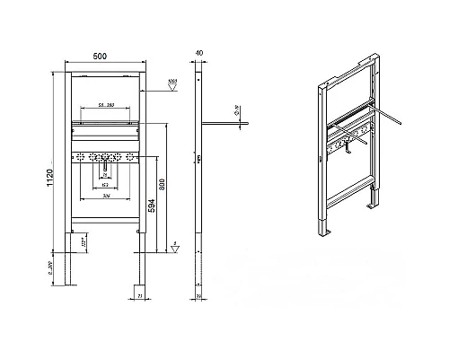 Купить Монтажная рама Aquatek INSR-0000001 для раковины Синяя в магазине сантехники Santeh-Crystal.ru