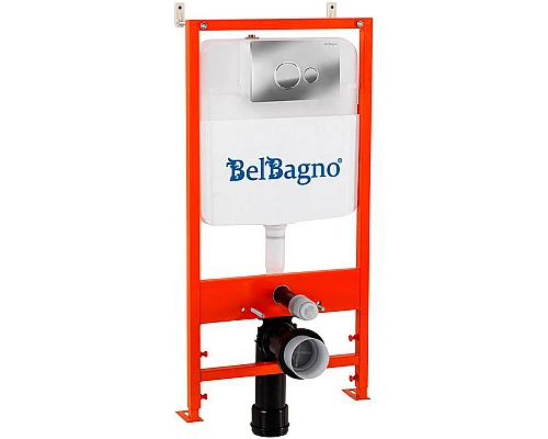 Инсталляция BelBagno BB026/BB081CR с клавишей смыва Хром глянцевый