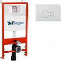 Инсталляция BelBagno BB026/BB082BL с Белой глянцевой клавишей смыва