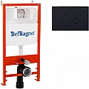 Инсталляция BelBagno BB026/BB084NERO с Черной матовой клавишей смыва