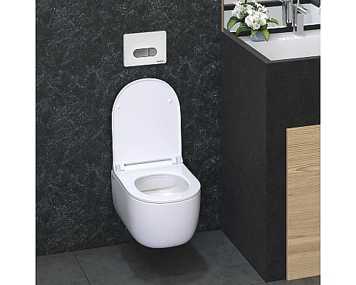 Заказать Инсталляция Berges Novum 040237 для унитаза с клавишей смыва Белый Хром в магазине сантехники Santeh-Crystal.ru