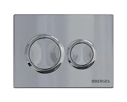 Приобрести Инсталляция Berges Novum L3 040263 для унитаза с клавишей смыва Хром глянцевый в магазине сантехники Santeh-Crystal.ru