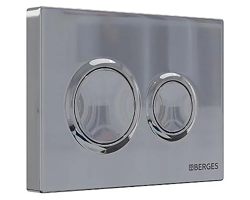 Приобрести Инсталляция Berges Novum L3 040263 для унитаза с клавишей смыва Хром глянцевый в магазине сантехники Santeh-Crystal.ru