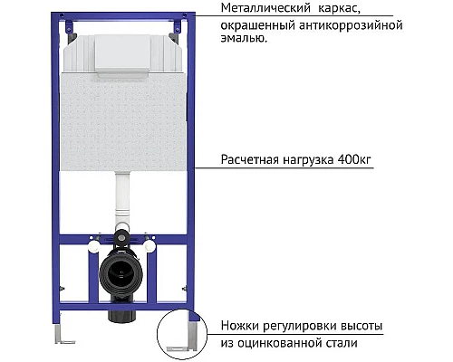 Заказать Инсталляция Berges Novum 525 040262 для унитаза с клавишей смыва Хром матовый в магазине сантехники Santeh-Crystal.ru