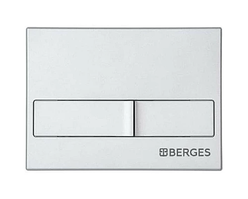Купить Инсталляция Berges Novum 040212 для унитаза с клавишей смыва Хром матовый в магазине сантехники Santeh-Crystal.ru