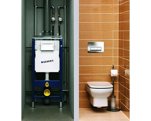 Заказать Инсталляция Geberit Duofix Plattenbau Delta UP100 458.125.21.1 для унитаза с клавишей смыва Хром в магазине сантехники Santeh-Crystal.ru