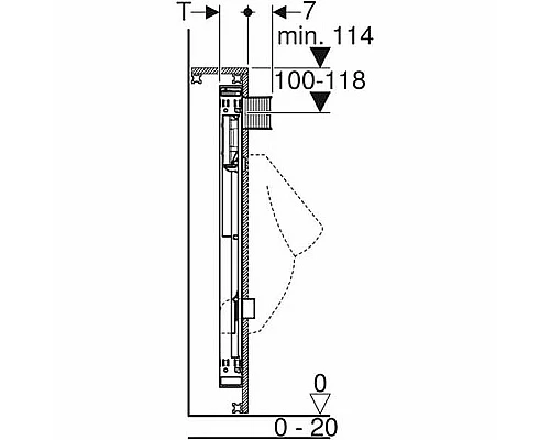 Заказать Инсталляция Geberit GIS 461.621.00.1 для писсуара Серая в магазине сантехники Santeh-Crystal.ru