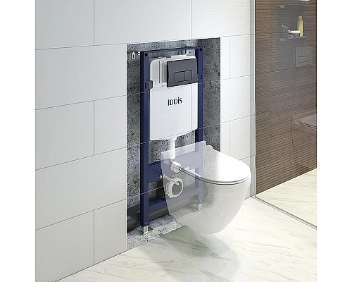Заказать Инсталляция Iddis Optima Home OPH00MBi32K для унитаза с Черной клавишей смыва в магазине сантехники Santeh-Crystal.ru