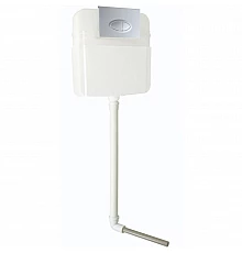 Смывной бачок SantiLine SL-02 с клавишей смыва Хром